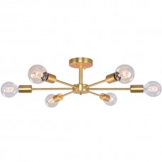 Φωτιστικό Οροφής 6xE27 230V Χρυσό 955ROXIE6/GD